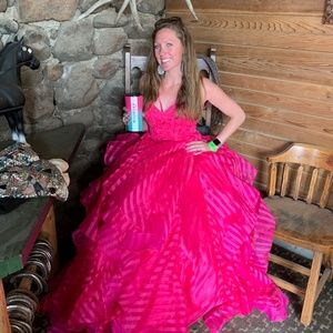 Val Stefani Pink and Blue prom dresses!